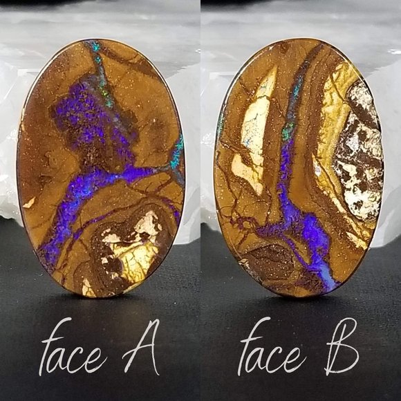Australian Yowah Opal * 28.73 x 18.90 x 4.10mm * Double Sided boulder opal cab - Picture 1 of 13